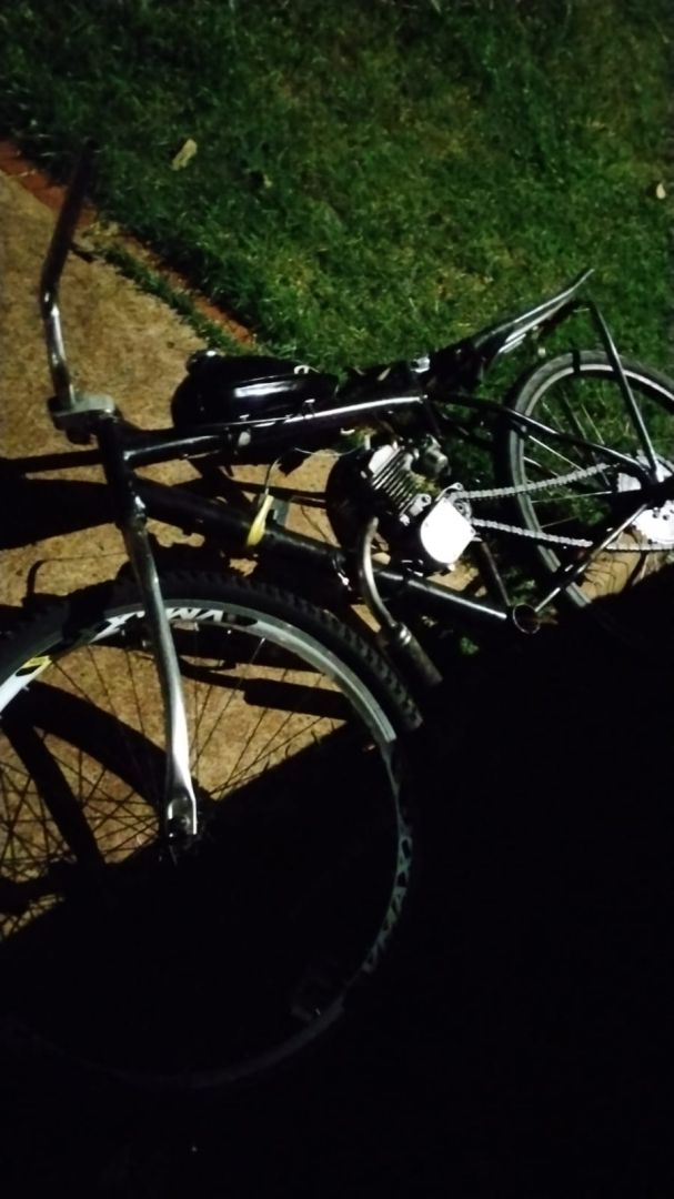 Bicicleta motorizada é apreendida após perturbação do sossego no Jardim Coopagro