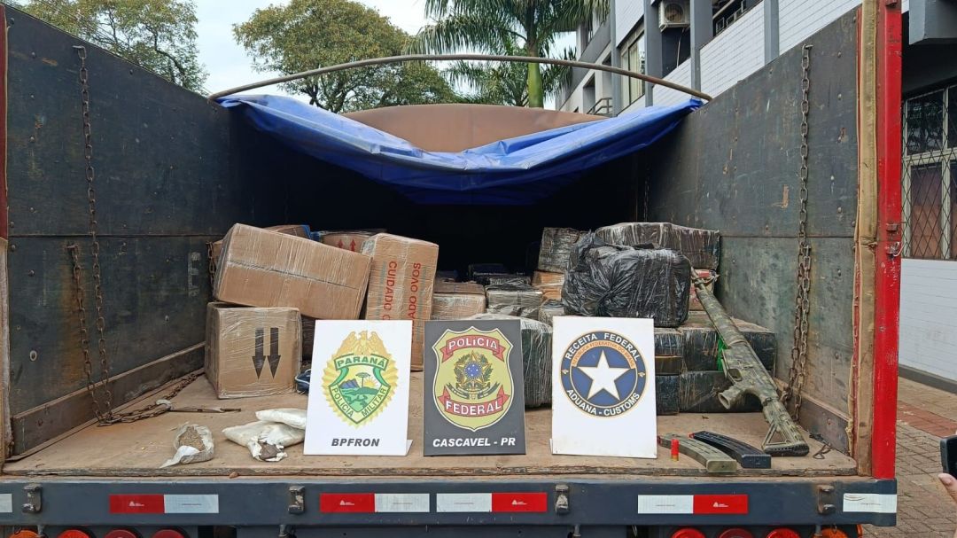 BPFron, PF e Receita realizam apreensão com prejuízo de mais de R$ 4,1 milhões ao crime em Cascavel