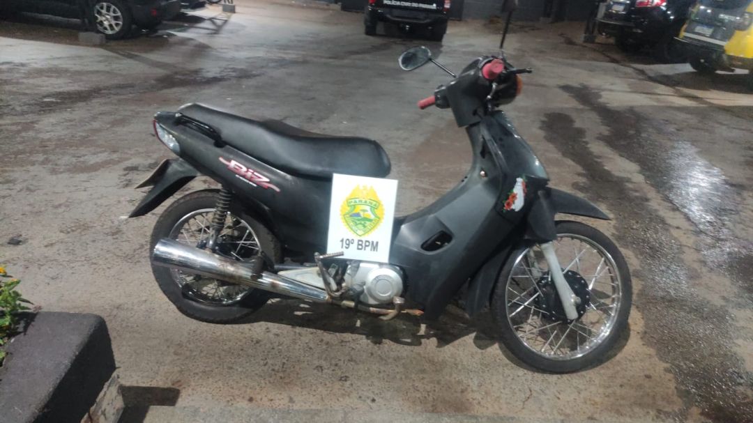 Honda Biz furtada é localizada pela PM em Toledo