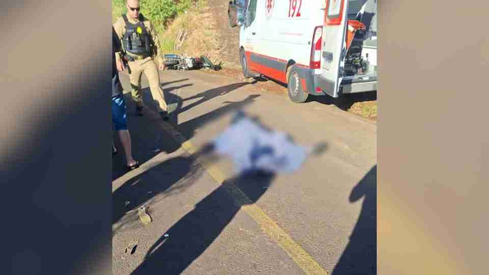 Motociclista morre após batida com carro em estrada rural de Matelândia