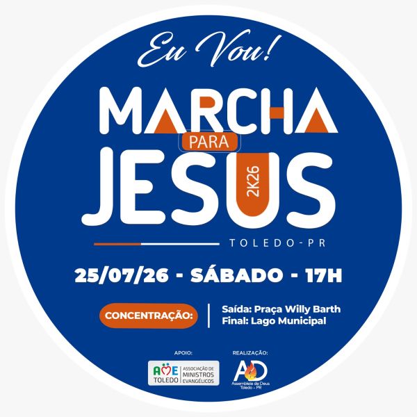Adesivaço neste sábado (7) marca mobilização para a Marcha Para Jesus 2026 em Toledo