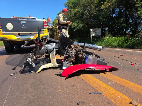 Jovem motociclista morre em colisão frontal na PR-317 em Toledo