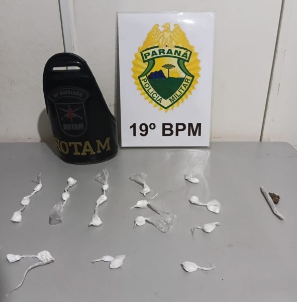 Ação policial após denúncias resulta na apreensão de 19 porções de cocaína em Toledo