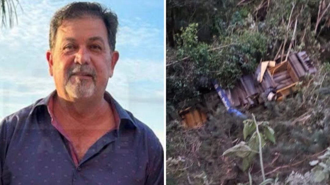 Trabalhador morre após colheitadeira despencar de ribanceira de 100 metros no Paraná