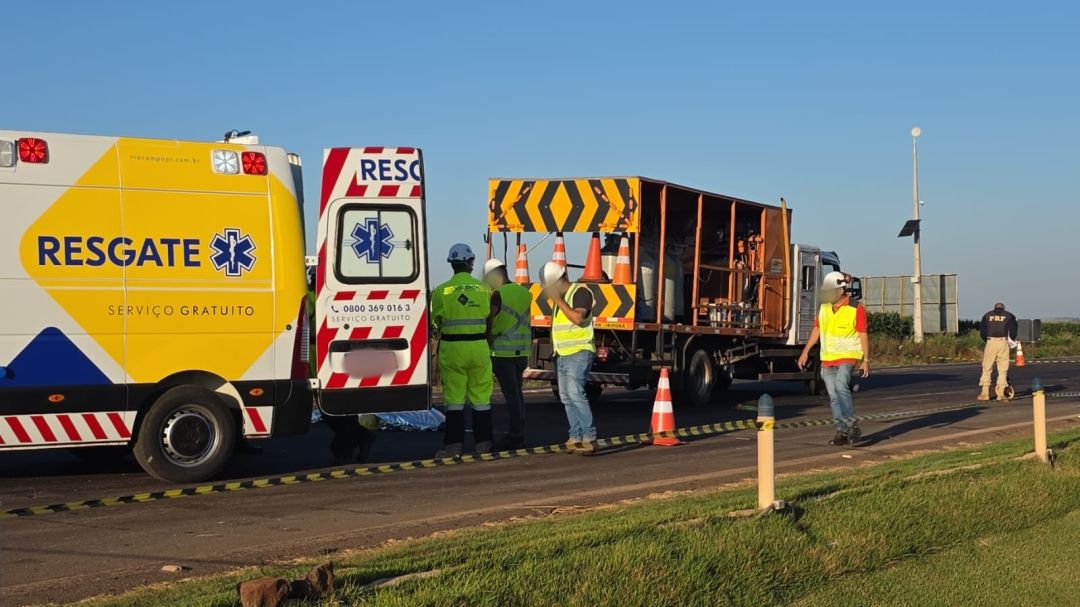Trabalhador morre atropelado por caminhão na BR-163 em Toledo