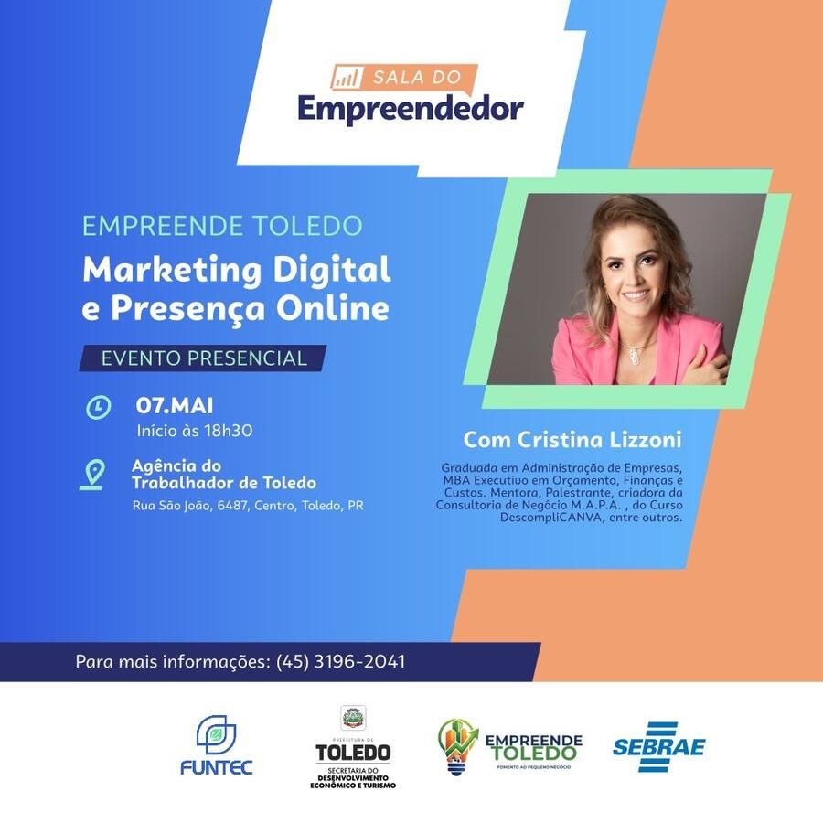 Empreendedores são convidados para treinamento em Marketing Digital