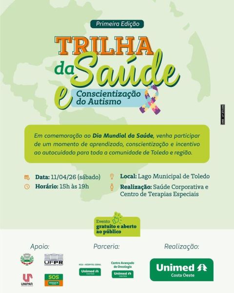 Trilha da Saúde promove bem-estar e prevenção no Lago Municipal de Toledo