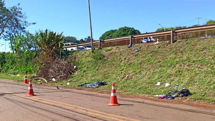 Motociclista morre após perder controle e colidir contra guard-rail na BR-277, em Medianeira