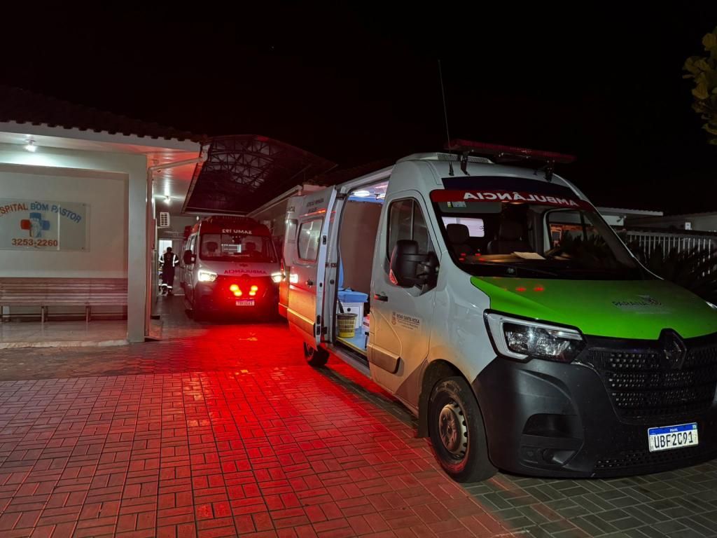 Motociclista e passageira ficam feridos após carro fechar moto na PR-491 em Nova Santa Rosa