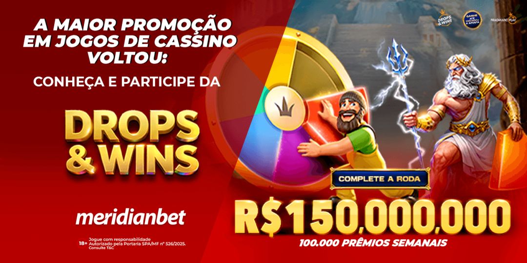A maior promoção em jogos de cassino voltou: conheça e participe da Drops And Wins na Meridianbet