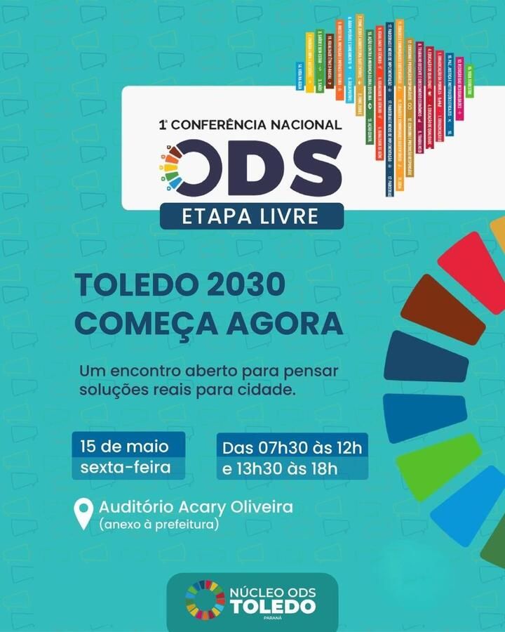 Inscrições estão abertas para a 1ª Conferência Nacional ODS Etapa Livre