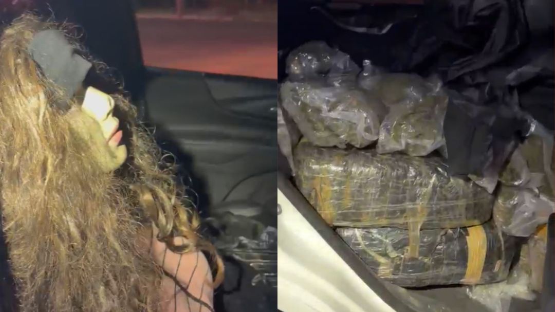 Motorista usa manequim com peruca para despistar fiscalização no Paraná, mas polícia encontra 255 kg de drogas