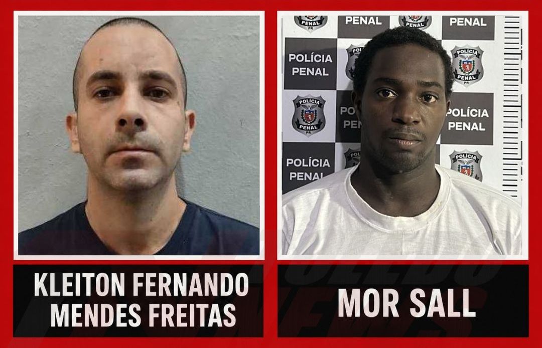 Kleiton é recapturado e apenas Mor Sall segue foragido após fuga da Cadeia Pública de Toledo