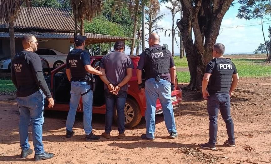Procurado pela Justiça é capturado pela Polícia Civil em área rural de Palotina