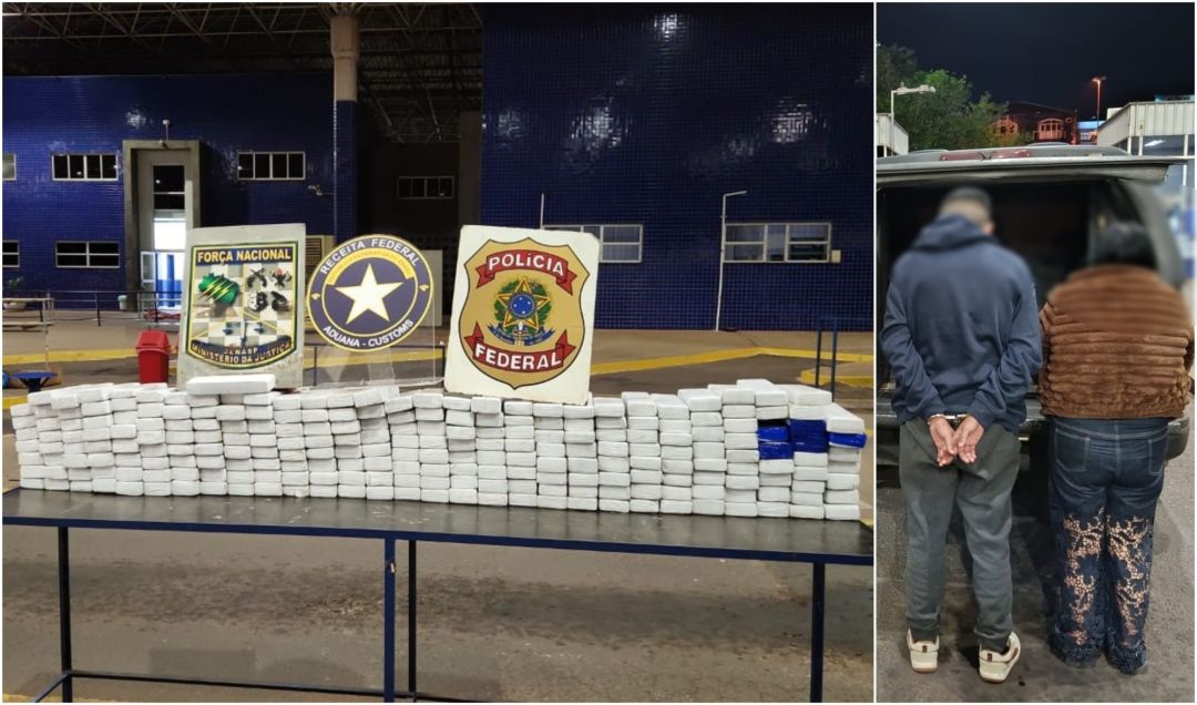 Ação conjunta apreende mais de 160 kg de maconha na Ponte da Amizade