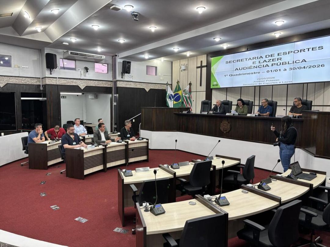 Na Câmara de Vereadores, Secretaria de Esportes e Lazer presta contas do 1º quadrimestre de 2026