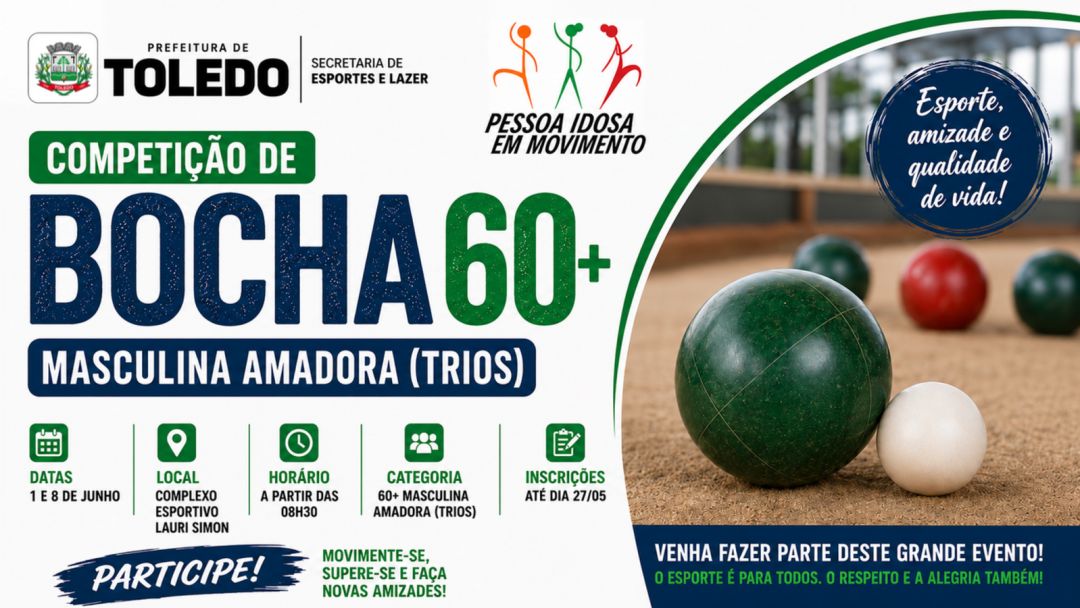 Prefeitura de Toledo promove Competição Masculina Amadora de Bocha 60+