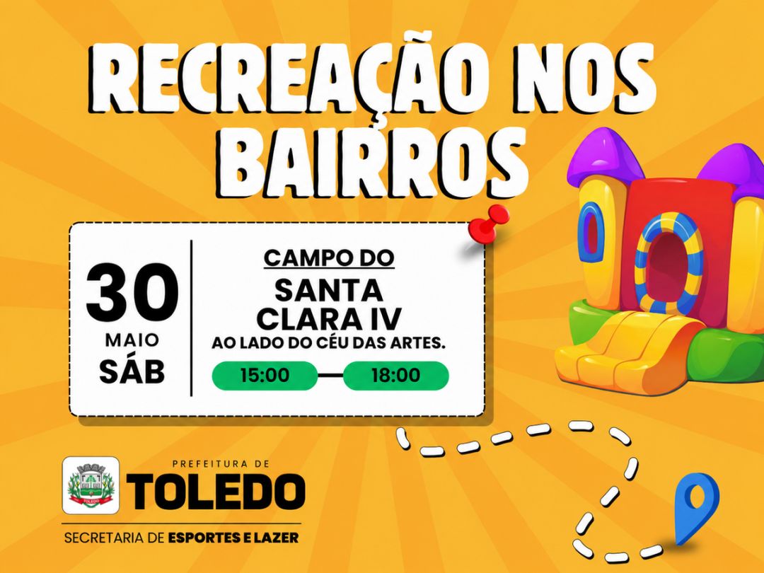 Próxima edição do RecreAção será neste sábado (30) no Jardim Santa Clara IV