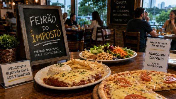 Restaurantes de Toledo terão pratos com desconto nesta quarta durante o Feirão do Imposto; confira a lista dos restaurantes participantes