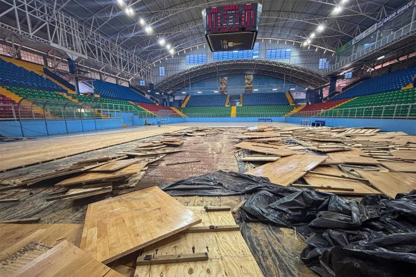 Ginásio de Esportes Alcides Pan terá novo piso de madeira maciça e sistema de absorção de impacto