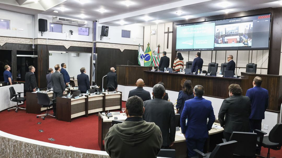 18ª Sessão Ordinária: Legislativo aprova veto e oito projetos de lei em primeiro turno