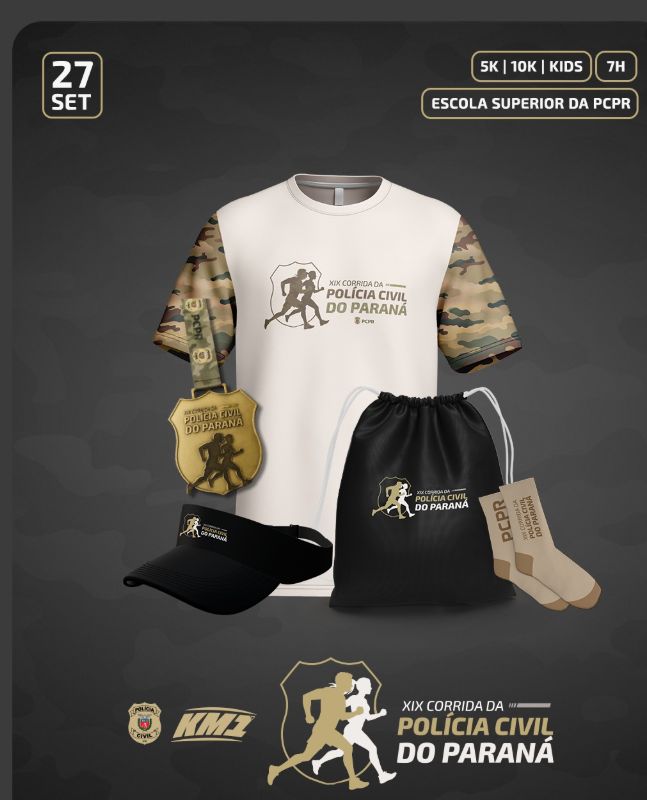 Inscrições abertas para a XIX Corrida da Polícia Civil do Paraná, que celebrará os 173 anos da instituição