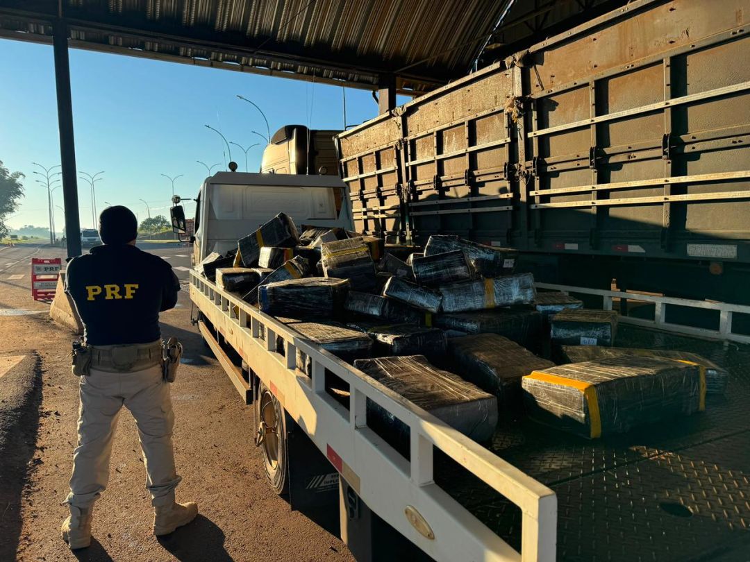 PRF apreende mais de duas toneladas de maconha escondidas em carga de soja em Guaíra