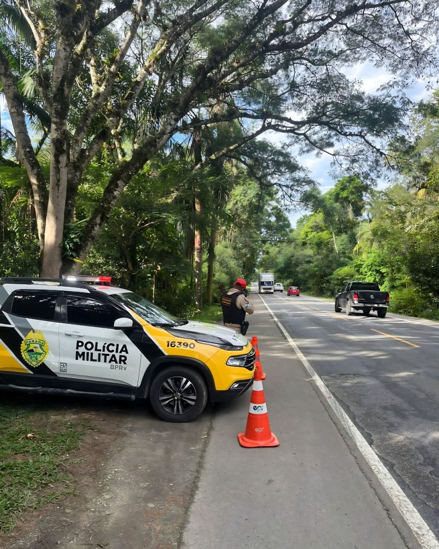 Com radares e testes de bafômetro, BPRv amplia operação nas estradas da região Oeste durante o feriado Corpus Christi