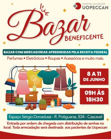 Uopeccan promove bazar beneficente com produtos da Receita Federal em Cascavel