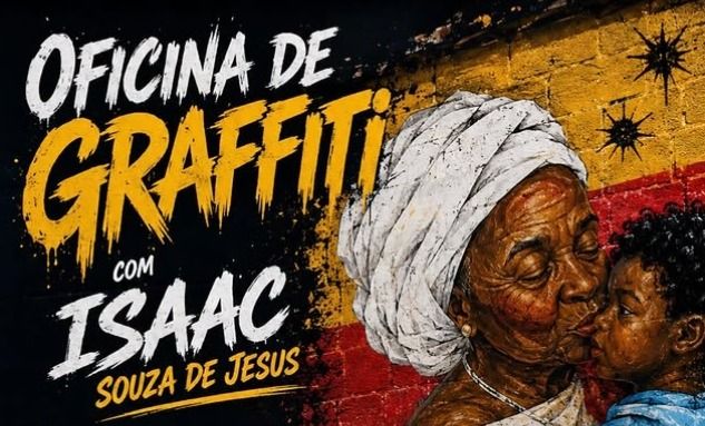 Embaixada Solidária abre inscrições para oficina gratuita de graffiti com Isaac Souza de Jesus em Toledo