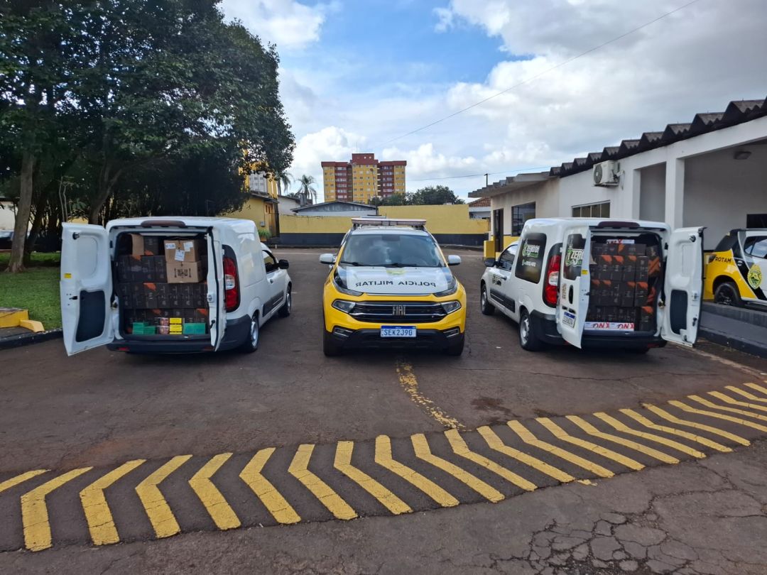 Essências de narguilé sem registro sanitário são apreendidas pela Polícia Rodoviária Estadual, em Cascavel