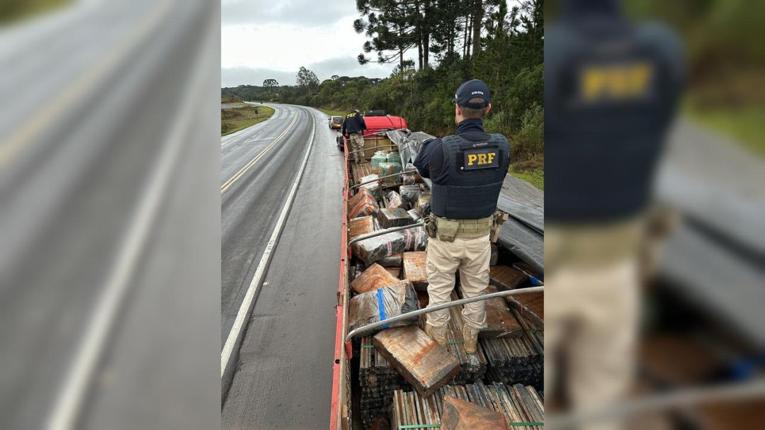 PRF apreende quase 2,5 toneladas de maconha em caminhão na BR-277 em Guarapuava