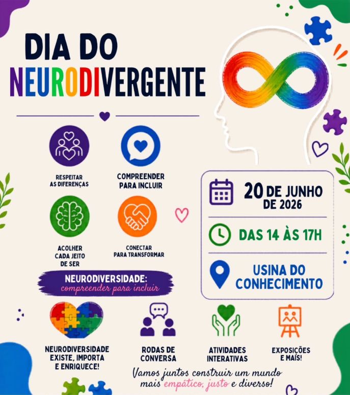Dia do Neurodivergente reúne especialistas e comunidade em ação de conscientização e inclusão neste sábado (20) em Toledo