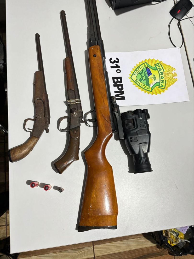 Homem é preso por violência doméstica e posse irregular de armas em Assis Chateaubriand
