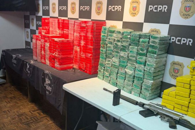 PCPR intercepta drogas e armas avaliadas em R$ 22 milhões