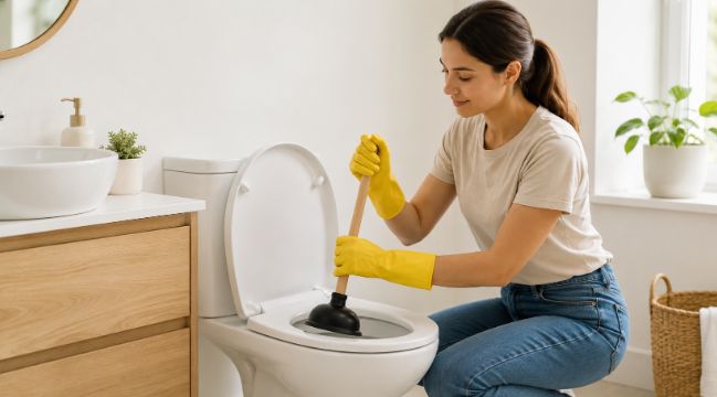 Como desentupir vaso sanitário sem fazer sujeira