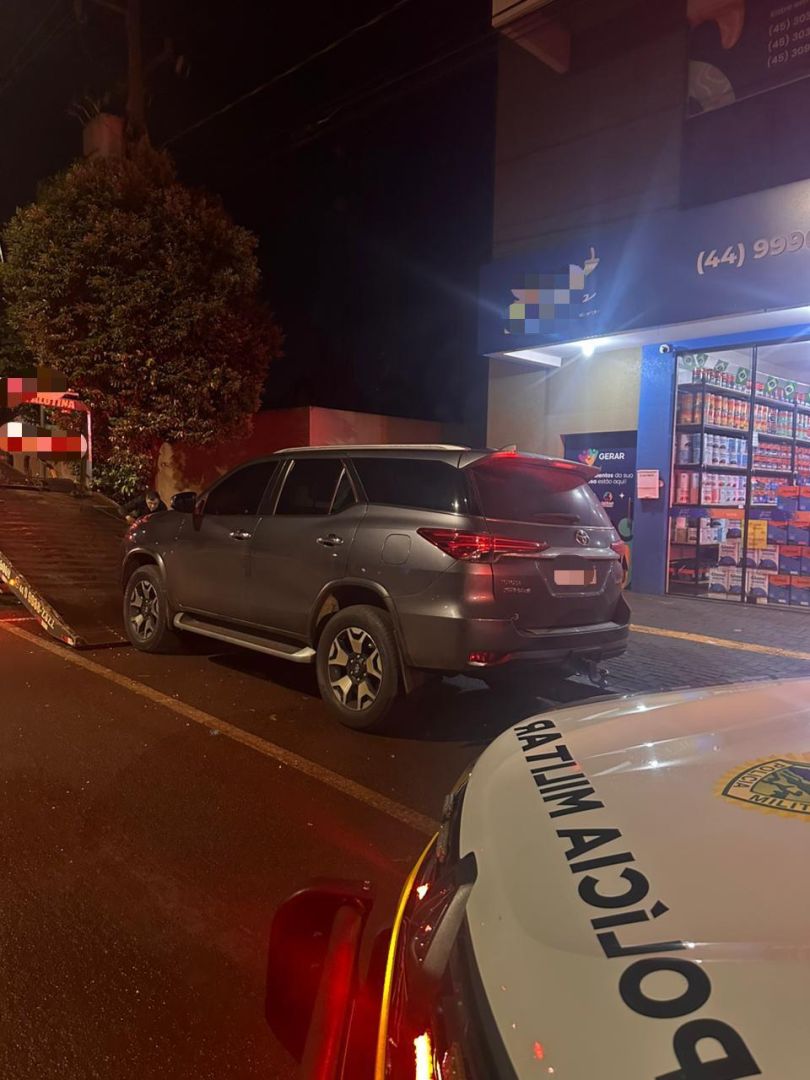 Hilux SW4 furtada em Goioerê é recuperada pela Polícia Militar em Palotina