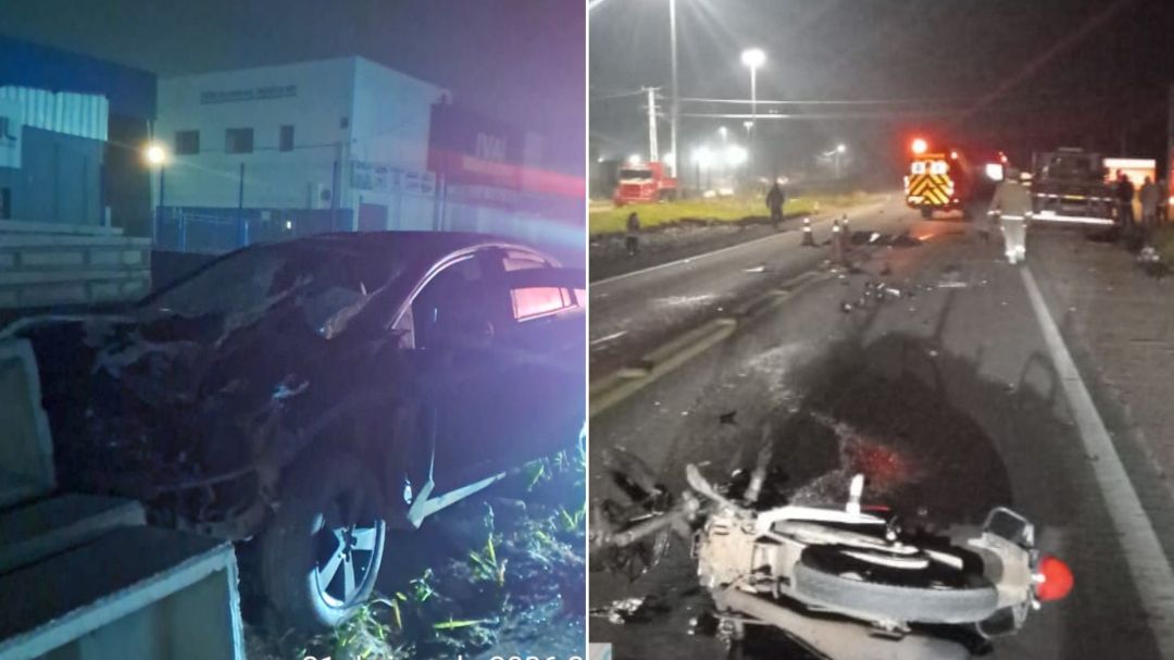 Dois jovens morrem e motorista fica gravemente ferido em grave acidente na PRC-466, em Pitanga
