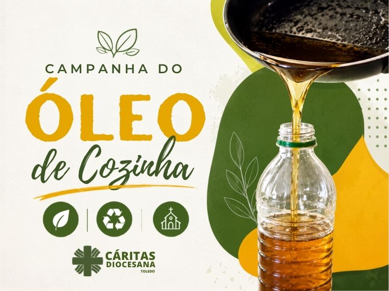 Cáritas Diocesana promove coleta de óleo usado para proteger o meio ambiente