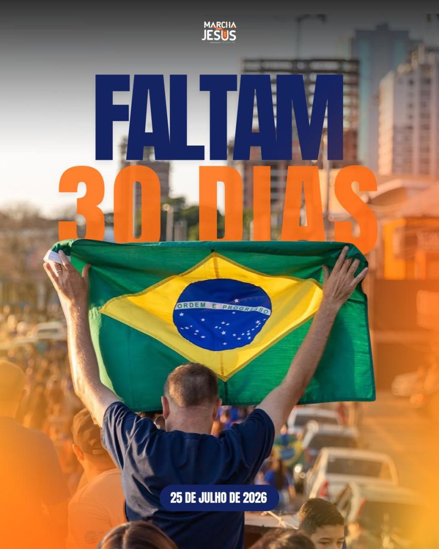 Faltam 30 dias para a Marcha Para Jesus 2026 em Toledo; confira os detalhes do evento