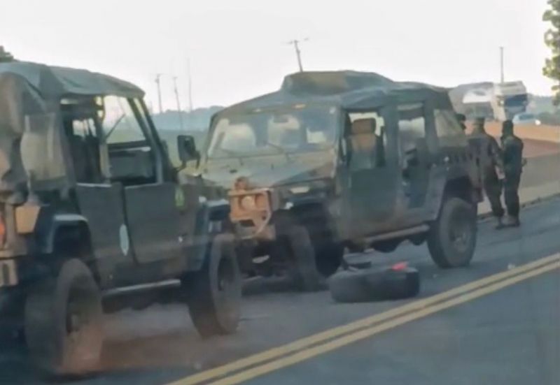 Motociclista morre ao colidir com jipe do Exército na BR-163 entre Mundo Novo e Guaíra