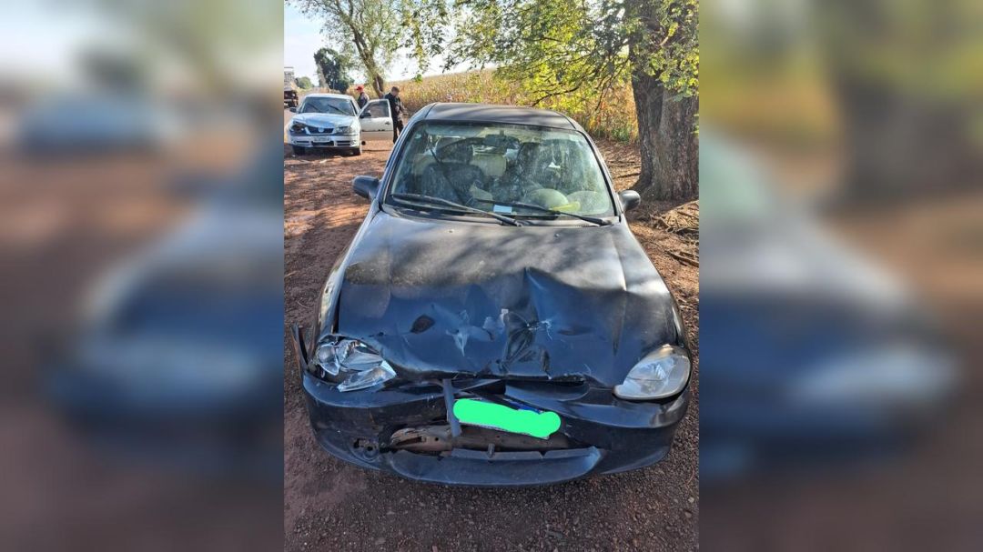 Colisão frontal na PR-182 deixa uma mulher ferida em Maripá