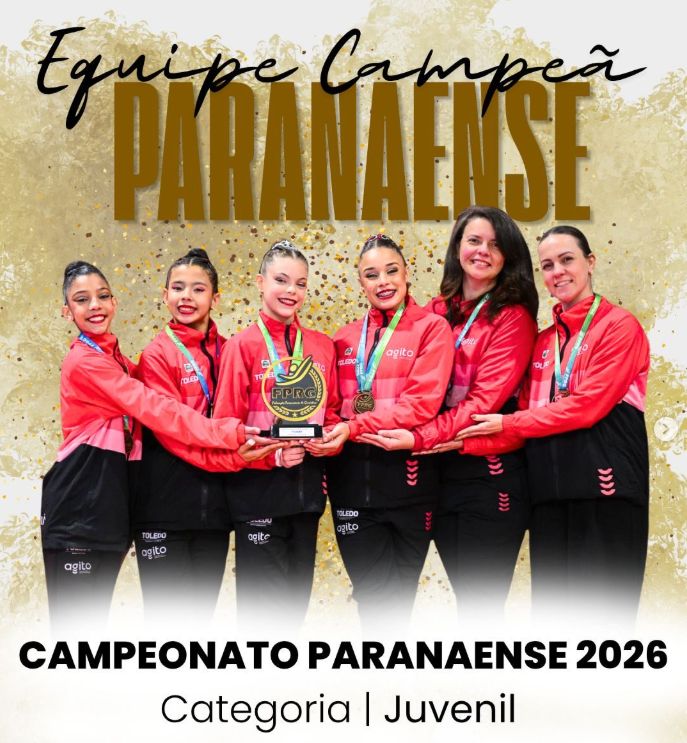 Agito conquista título por equipes e coloca duas atletas no pódio geral do Campeonato Paranaense Juvenil de Ginástica Rítmica