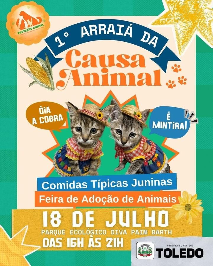 Primeiro Arraiá da Causa Animal marca calendário de julho