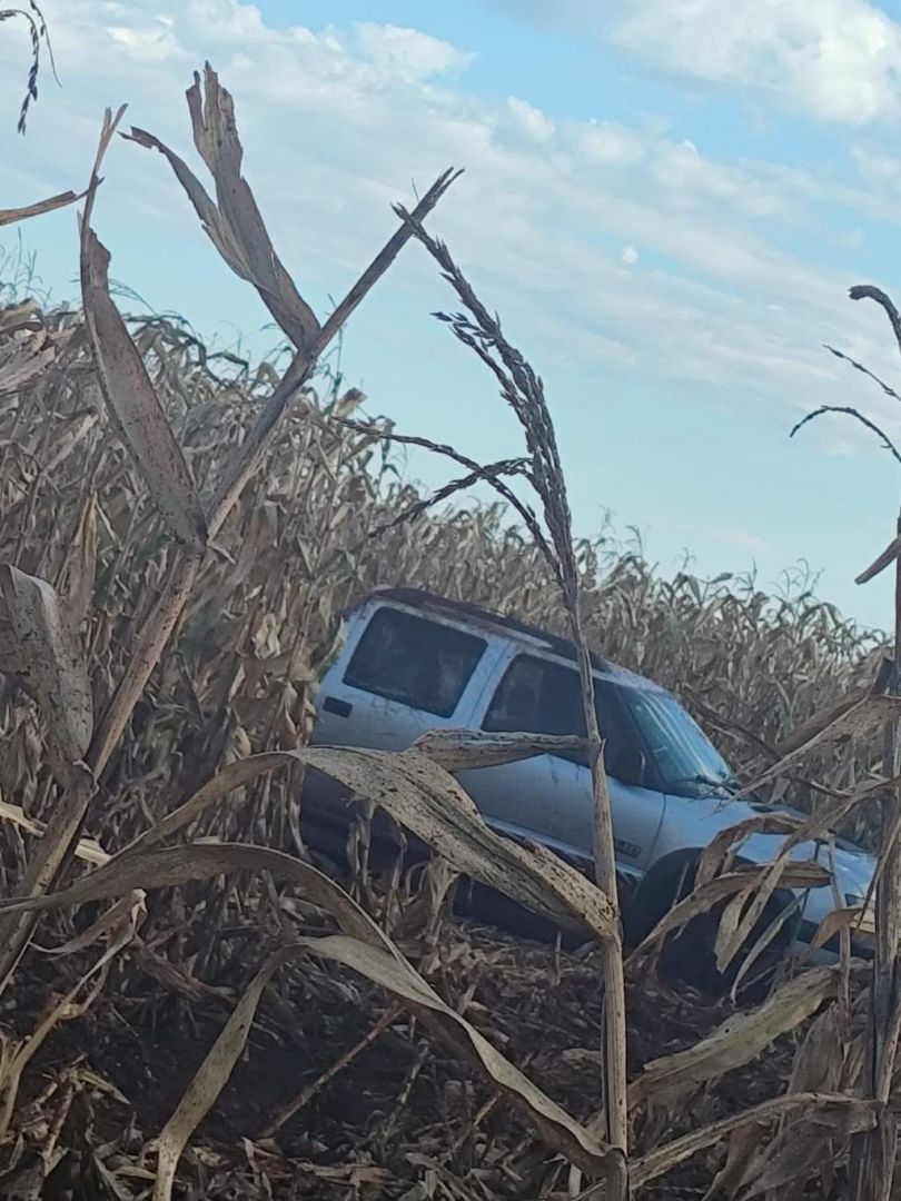 Veículo sai da pista e vai parar em lavoura de milho entre Nova Santa Rosa e Novo Sarandi