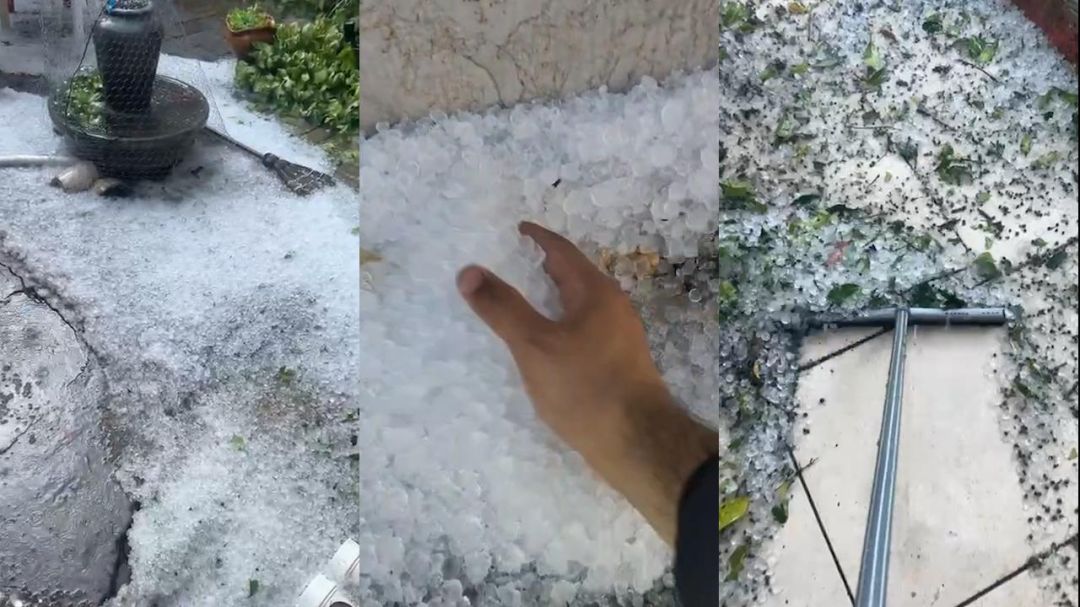 Cascavel é atingida por forte chuva de granizo nesta terça-feira