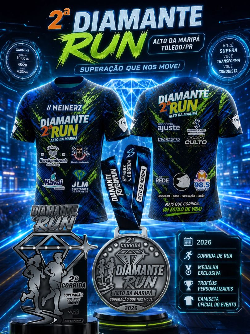 Inscrições para a 2ª Diamante Run Alto da Maripá já estão abertas em Toledo