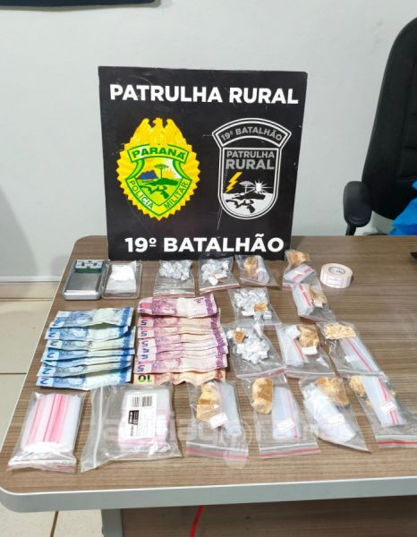 Patrulha Rural de Marchal Cândido Rondon descobre boca de fumo durante buscas por bicicleta furtada