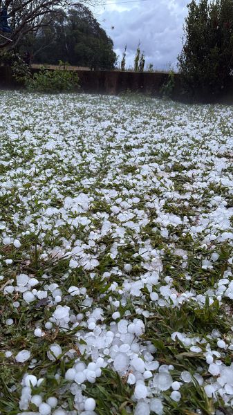 Vídeo mostra granizo acumulado em propriedade rural no interior de Toledo