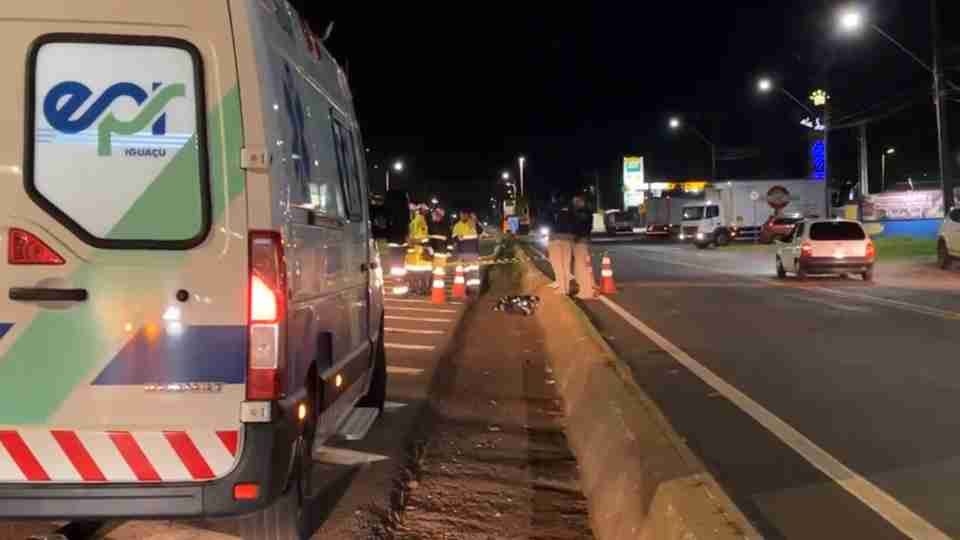 Homem morre atropelado por carro na BR-277, em Santa Terezinha de Itaipu